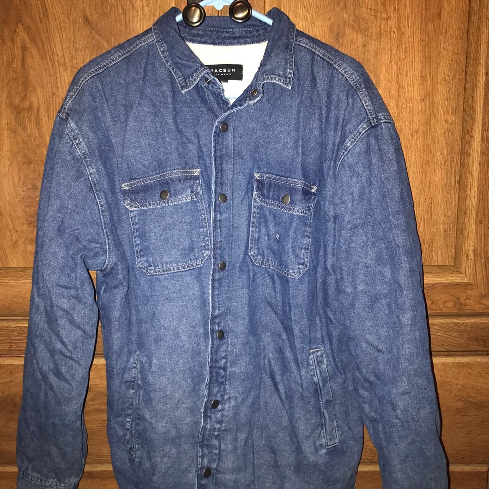 Mens XL Pacsun fleece lined denim Jacket